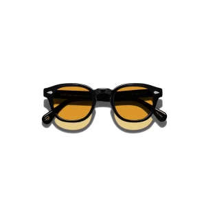 Lemtosh B2 Sun Black-CMT B2 Amber lenses 1_converted Moscot LEMTOSH BLACK Custom Made Tints Amber