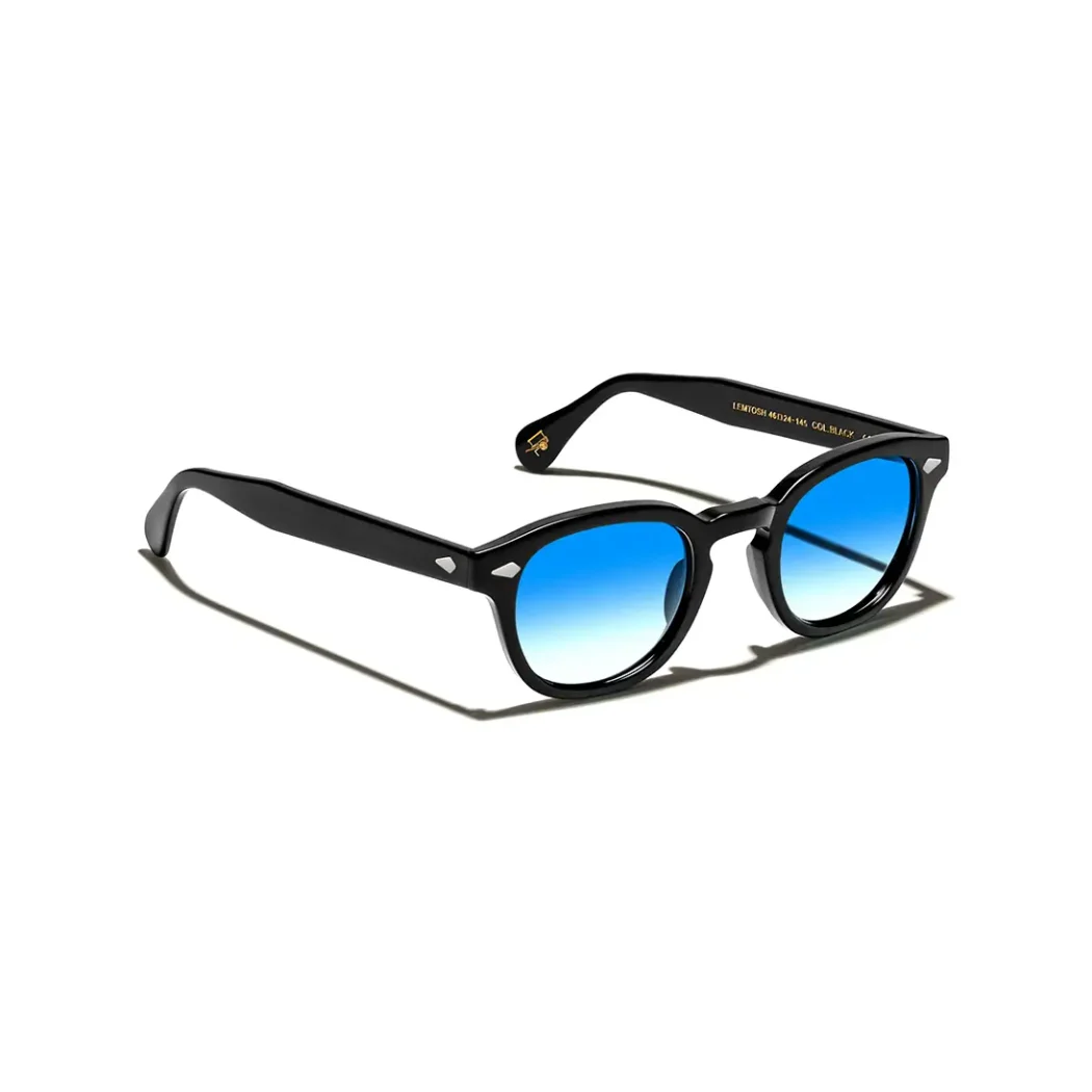 Lemtosh B2 Sun Black-CMT B2 Broadway Blue Fade 2 Moscot LEMTOSH BLACK Custom Made Tints BROADWAY BLUE FADE