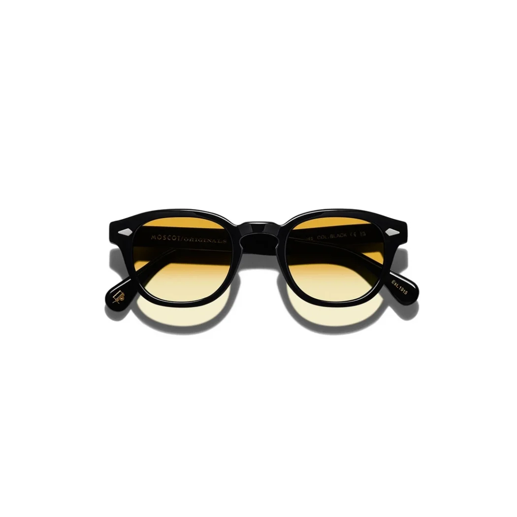 Lemtosh B2 Sun Black-CMT B2 Chestnut Fade lenses 1_converted Moscot LEMTOSH BLACK Custom Made Tints CHESTNUT FADE