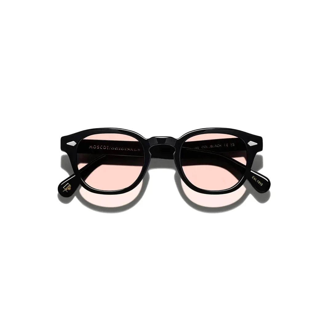 Lemtosh B2 Sun Black-CMT B2 NY Rose lenses 2 Moscot LEMTOSH BLACK Custom Made Tints NY ROSE