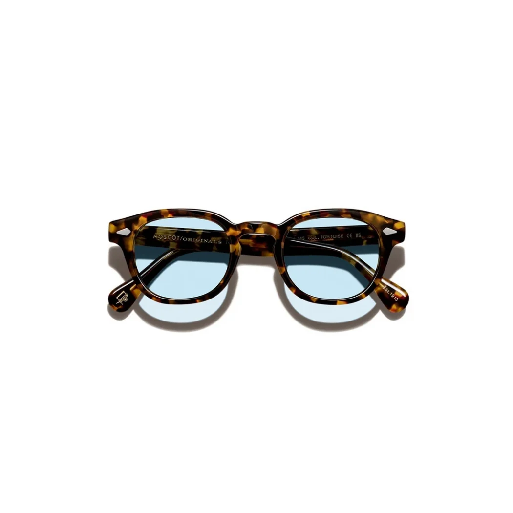 Lemtosh B2 Sun Tortoise-CMT B2 Bel Air Blue lenses 1_converted Moscot LEMTOSH TORTOISE Custom Made Tints BEL AIR BLUE