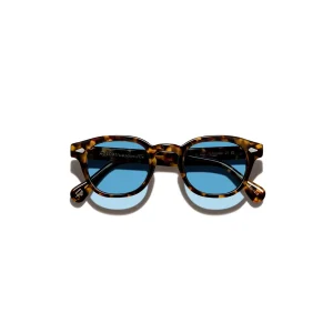 Lemtosh B2 Sun Tortoise-CMT B2 Celebrity Blue lenses 1_converted Moscot LEMTOSH TORTOISE Custom Made Tints CELEBRITY BLUE
