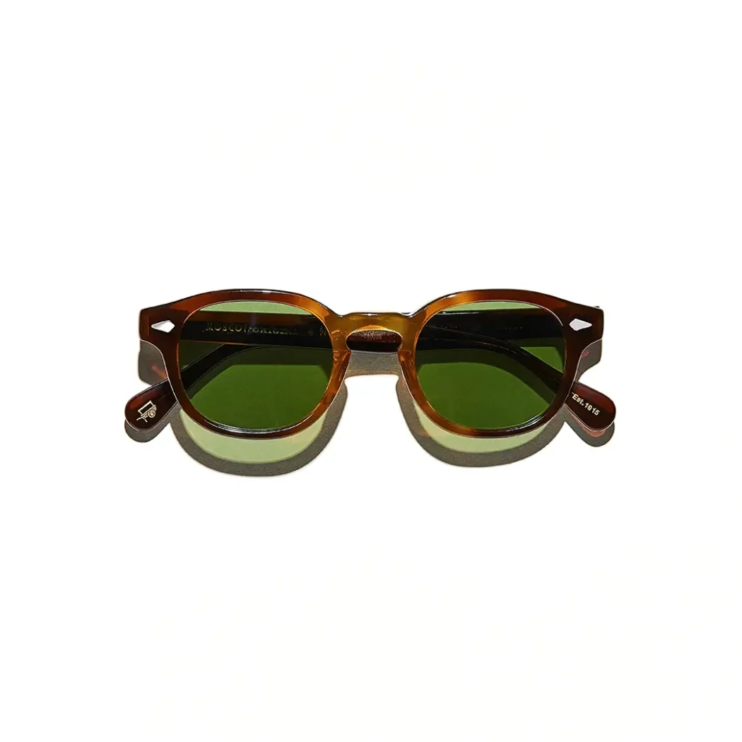 Moscot Lemtosh Sun Tobacco-Calibar Green front1 Moscot LEMTOSH SUN - Tobacco